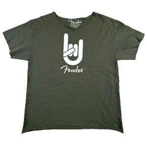 Fender Guitars T-Shirt Rock N' Roll Graphic Size Medium Green